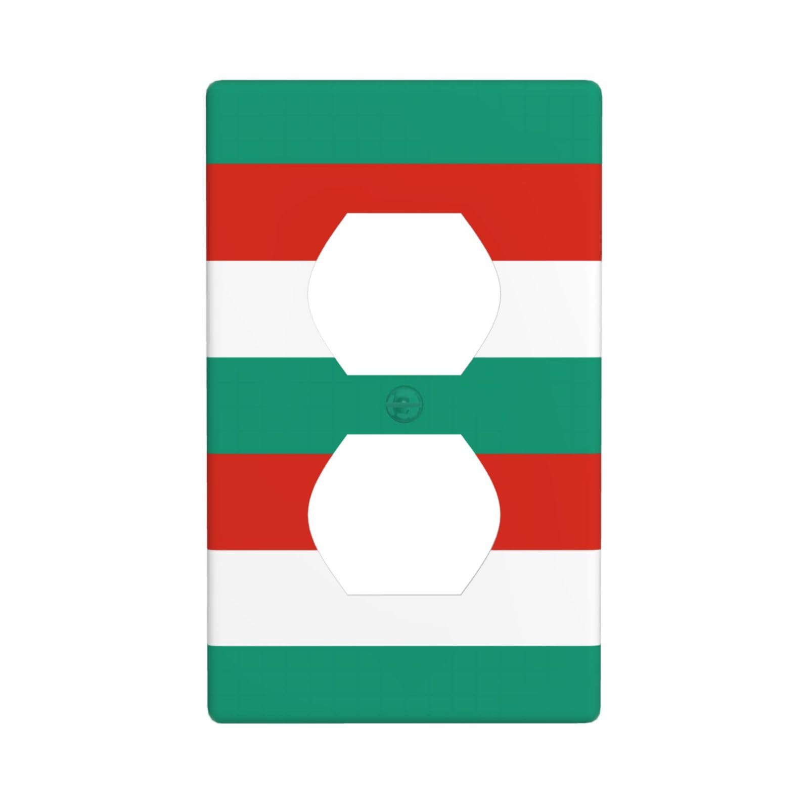 Bulgarian Flag Decorative Switch Plate Cover-Unbreakable Polycarbonate Wall Plate for Home Office, 1 Gang with Screws