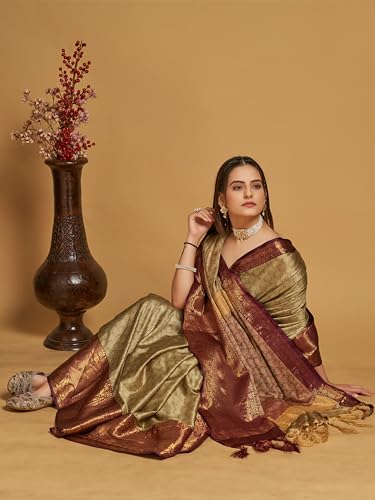 Image of Avantika Fashion Women's Woven Cotton Silk Art Silk Banarasi Saree With Blouse Piece