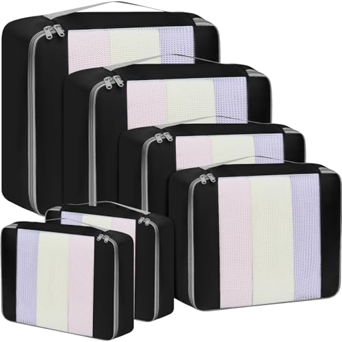 Image of BAGAIL 6 Set /8 Set /10 Set Packing Cubes Various Sizes Packing Organizer for Travel Accessories Luggage Carry On Suitcase
