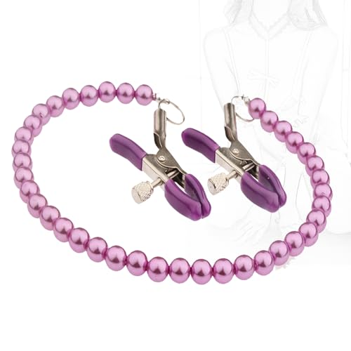 TRQOYTU Morsetti Per Capezzoli Con Catena Di Perle Morsetti Per Il Seno Bondage Morsetti Per Capezzoli Sessuali Catena Per Capezzoli Erotica Per Capezzoli Stimolazione Dei Capezzoli Gioielli