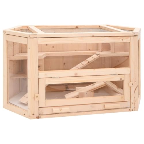 Cage pour hamster facile à nettoyer avec bac extensible en bois