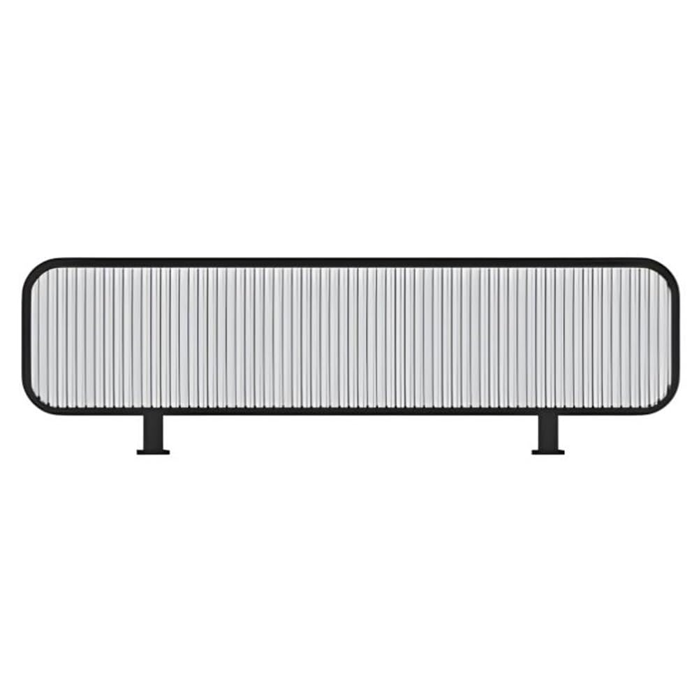 GJZQDKX Semi Transparent Room Divider Panel for Office Workspace 30cm H Desk Add On Wall Partition Black 120x30cm