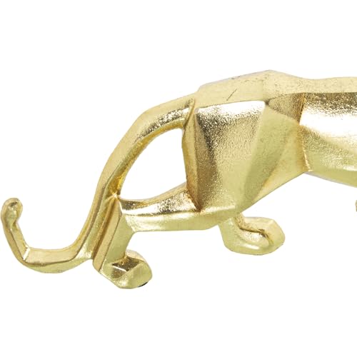 Panthère dorée origami résine objet déco élégant et puissant