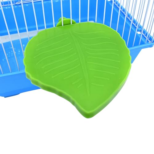 Wesleyyy 鳥かごおもちゃ バードパーチ | オウム用遊び訓練スタンド 葉形デザイン付き - 簡単取り付け かじり木パーチ セキセイインコ・オウム用ペット用品