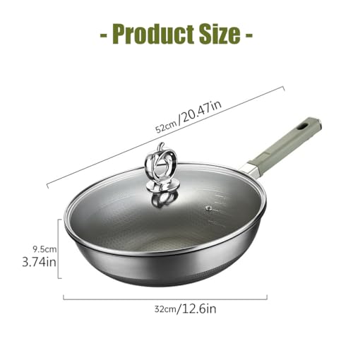 Wok antiadherente de titanio 32 cm miniatura 2