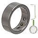 RiToEasysports Smart Ring Health, Fitness für Herzfrequenz, Körpertemperatur, Blutsauerstoff, Wasserdicht, Schwarz (22) Outdoor Uhr