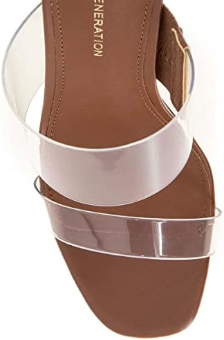 BCBGeneration Women's Georgie Heeled Sandal, Clear/Coffee, 9 | Image 2