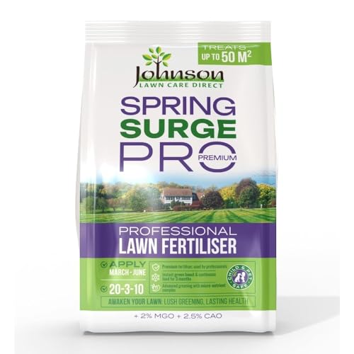 Professional Spring Lawn Fertiliser - Spring Surge Pro - [20:3:10] High Nitrogen Spring Lawn Feed : Professional Grade Pet Friendly Lawn Feed - Long lasting Lawn Fertilizer for Spring.