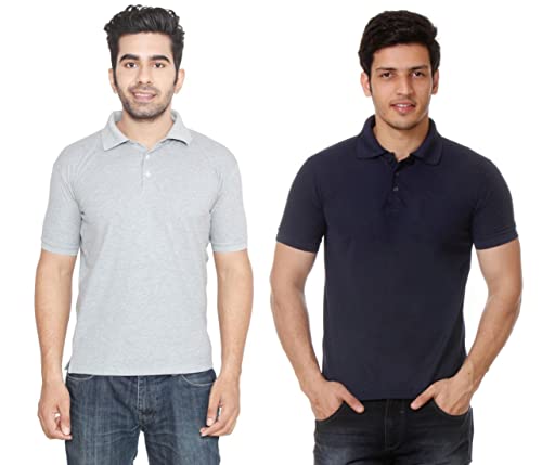 Image of Amazon Brand - Nora Nico Men's Cotton Pique Half Sleeves Solid Polo T Shirts-Pack of 2