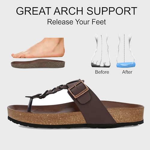Image of Centrino Men's Berkin-Style Slip-On Sandals | Open Toe Design | Soft PU Footbed | Lightweight & Comfortable | Arch Support | On-Grip Sole | Casual Outdoor Wear (6867)