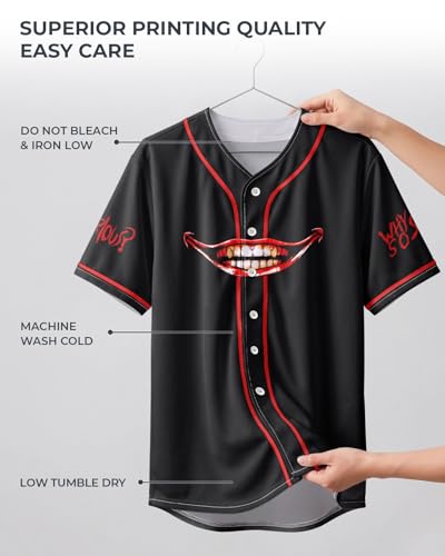 Image of 99TIMORO Fathers Holiday Graphic Baseball Jersey Shirts for Men and Women, Street Wear Funny Short Sleeve Top, Summer