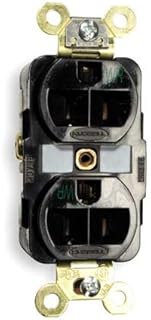 20A 5-20R 125V Receptacle Duplex Black - Pack Of 6