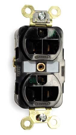15A Duplex Receptacle 125VAC 5-15R BK