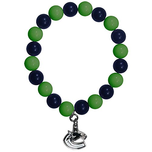 NHL Siskiyou Sports Womens Vancouver Canucks Fan Bead Bracelet One Size Team Color