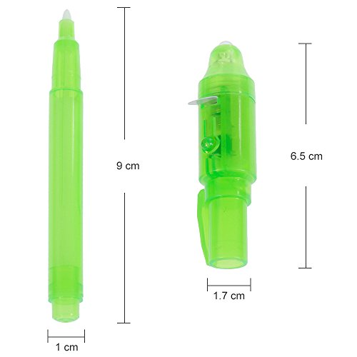 GOLDGE 7 Stück UV- Geheimstifte,Geheim Stift,unsichtbar schreiben,lesbar durch Licht,geheimstift Kinder
