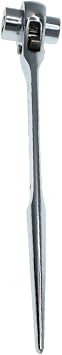 Scaffolding Poger Ratchet Spanner Ratchet Wrench Silver 0.8 - 0.9 inches 21 - 22 mm, Silver
