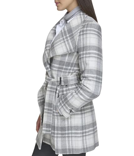 Calvin Klein Wool Wrap Jacket for Women - Polyester Blend Fabric - Two Welt Pockets at Hips - Toggle Cuffs2