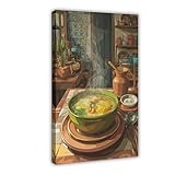 NLKQHTF Ajiaco - Póster de arte de comida colombiana, lienzo para decoración de pared, pinturas para sala de estar, dormitorio, 40 x 60 cm