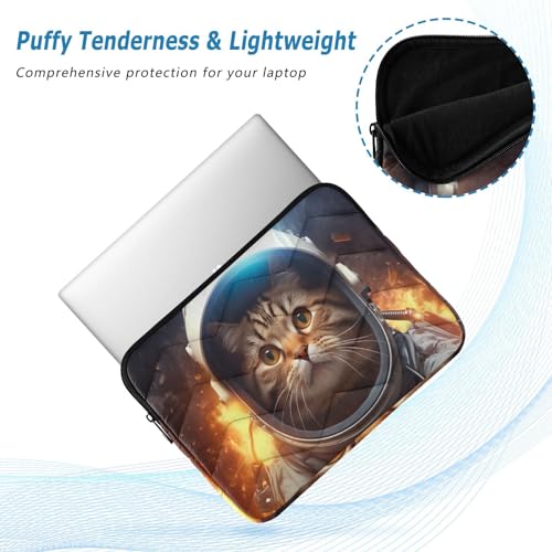 Funda para laptop 13-14 pulgadas con diseño gato astronauta miniatura 5