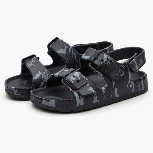 Image of EasyStar Boys and Girls Lightweight Dual-Adjustable Sandal Buckles With Hook and Loop Heel Closure