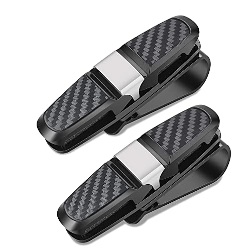 Komake Glasses Holder for Car Sun Visor, 2 Pack Sunglasses...