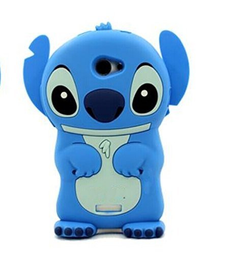 3D Blue Stitch & Lilo Soft Silicone Case Cover For Alcatel LG HTC Mobile Cell Phone (Alcatel One Touch Fierce 2 7040T, blue)