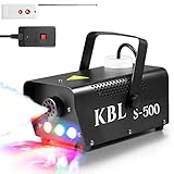 Fog Machine,KBLbfb Smoke Machine with LED Lights, 500W Fog with Wireless and Wired Remote Control...
