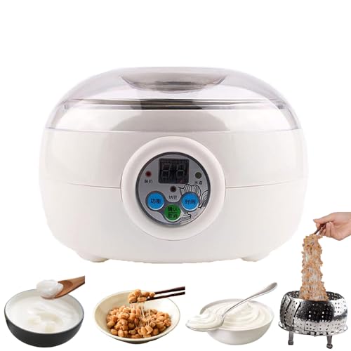 Jogurt Fermenter, Yogurt Natto Machine, 1.5L Inteligentna maszyna do fermentacji Natto Szybka fermentacja Wielofunkcyjny sernik Idealny do jogurtu Natto Rice Wine