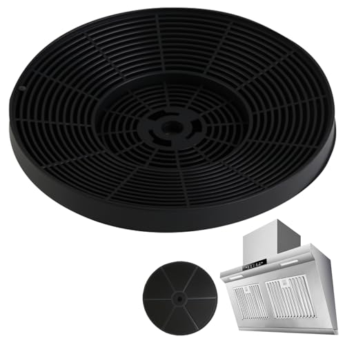 1 Pack 175mm Diameter Carbon Filter for Cooker Hood Active Carbon Charcoal Odour & Grease Filter Sutiable for CDA Cooker Hood Vent Extractor Replacement SIA2 EAG91 CGH100 AGL61 AGL71 AGL91 Ect Black