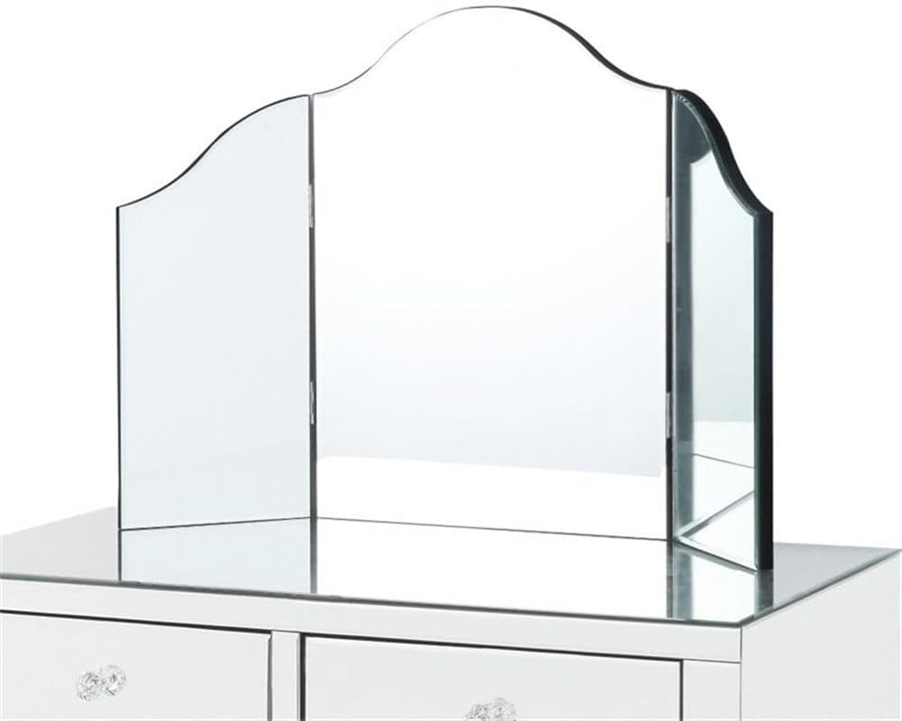Posh Living Mathew Tri-fold Tabletop Bedroom Vanity Mirror - Frameless