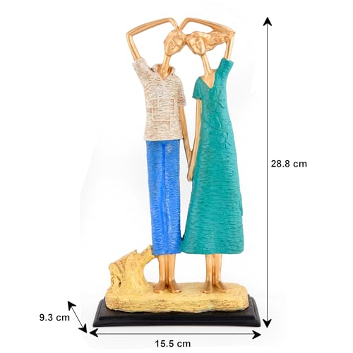 Image of Xtore Graceful Dancing Couple Figurine | Resin Home Decor Accent | Unique Art Piece for Living Room, Dining Room, or Entryway | Elegant and Dynamic Design | Perfect Wedding