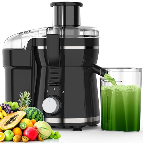 Image of Juicer Machine, 500W Centrifugal Juicer Extractor with 3 Speed & Wide Mouth 3” Feed Chute for Fruit Vegetable, High Yield Juicer Included Cleaning Brush for Easy to Clean