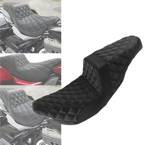 Motos asiento doble para Touring Electra Glide 2008-2023 negro 2