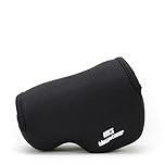 MegaGear Sony Alpha A6500, A6300, A6000 (16-50 mm) Ultra Light Neoprene Camera Case, with Carabiner - Black - MG063