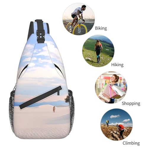 Bolsa Cruzada Unisex Negra de Poliéster para Viaje miniatura 5