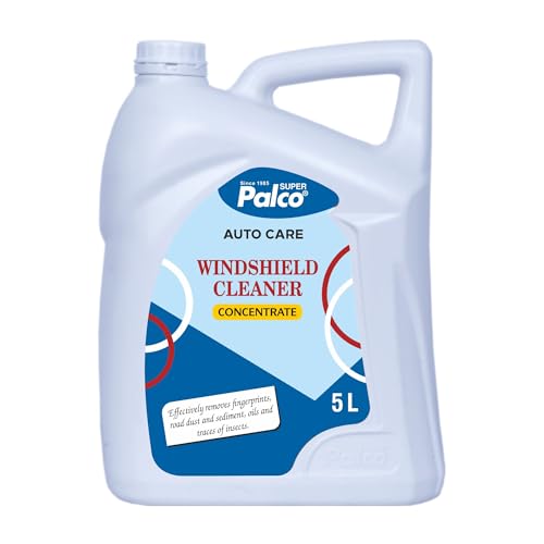 Image of PALCO Car Windshield Cleaner Liquid Concentrate 5 Litre (Pack of 1) Windshield Washer Fluid for Car for Streak Free Glass Finish with Car Wiper Liquid (Add 50ml in 2L Water in Windshield Tank)