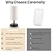 Caromolly Light Therapy Lamp, 10000 Lux Lamp with Remote Control, 3 Color Temperature & 4 Brightness Level & Timer, Daylight Lamp for Home, Office, Decoration(Black Base Linen Shade)