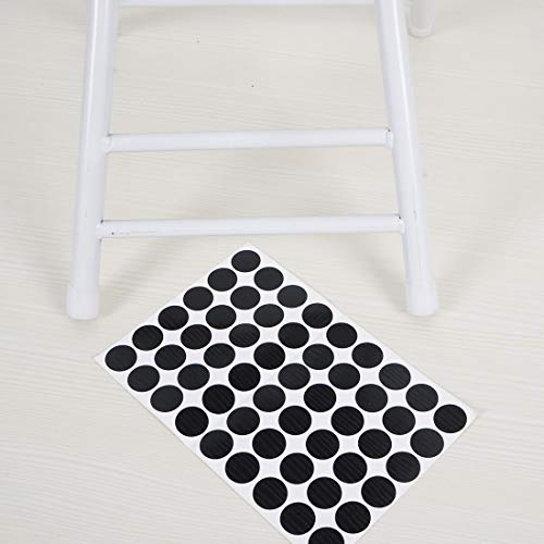Image of uxcell Furniture Desk Table Self-Adhesive Screw Hole Covers Stickers 54 in 1 Black