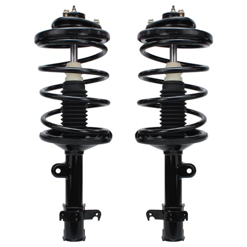 Image of Detroit Axle - 12pc Front End Suspension Kit for 1999 2000 2001 Honda Odyssey, Lower Control Arms w /Ball Joint Struts w /Coil Spring Sway Bars Tie Rods Boots Replacement Ready Struts Shocks Assembly