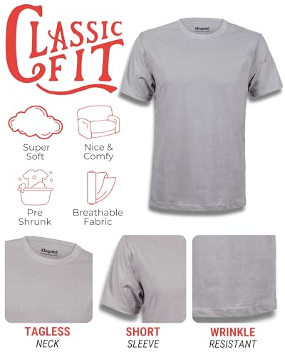 Image of Kingsted T-Shirts for Men Pack - Royally Comfortable - Super Soft Premium Fabric - Well-Crafted Classic Tee