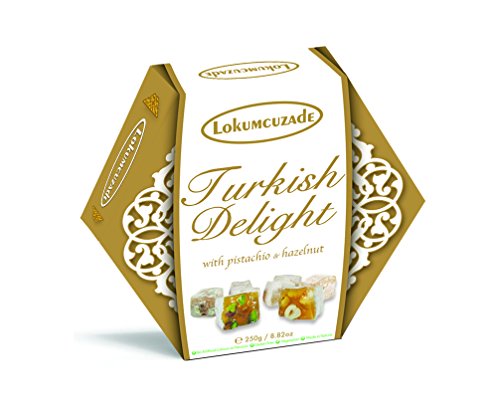 Lokumcuzade Pistachio and Hazelnut Turkish Delight 250 g (Pack of 2)