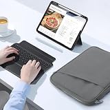 TiMOVO 9-11" Tablet Sleeve for iPad 11-inch A16 2025, iPad 10.9"/10.2", Galaxy Tab A9 Plus 11", Protective Bag with Pockets,DarkGray