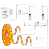 [WAS SIE BEKOMMEN]: Bewegungsaktiviertes dekoratives Bett Lichtleisten-Set (Queen Bett-Doppel streifen), Bedienungsanleitung, 45 Tage Geld-zurück-Garantie und 2 Jahre Garantie-Support.