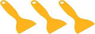 3X Vinyl Film Wrap Yellow Plastic Foils Cleaner Scraper Air Bubble Remover Stickers Install Tools