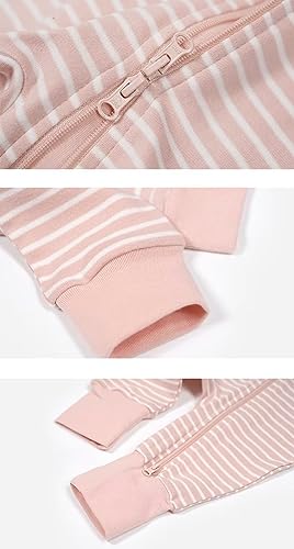 Teach Leanbh Toddler Baby Boys Girls 2-Pack Pajamas Cotton 2 Way Zipper Long Sleeve Footless Romper Sleep and Play3