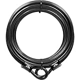 Utilisation sur différents styles de serrures : le câble en acier est livré avec des extrémités à double boucle, ce qui le rend compatible avec les verrous en U, les verrous à disque et les cadenas.