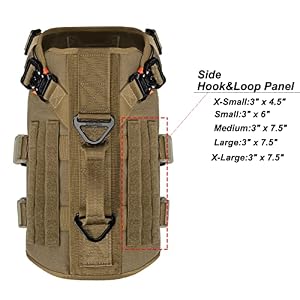 ICEFANG GN3 Tactical Dog Harness with 6X Buckle,Dog Molle Vest with Handle,3/4 Body Coverage,Hook and Loop Panel for ID Patch,No Pulling Front Clip (L (28"-35" Girth), Coyote Brown) ICEFANG GN3 Tactical Dog Harness with 6X Buckle,Dog Molle Vest with Handle,3/4 Body Coverage,Hook and Loop Panel for ID Patch,No Pulling Front Clip (L (28″-35″ Girth), Coyote Brown)