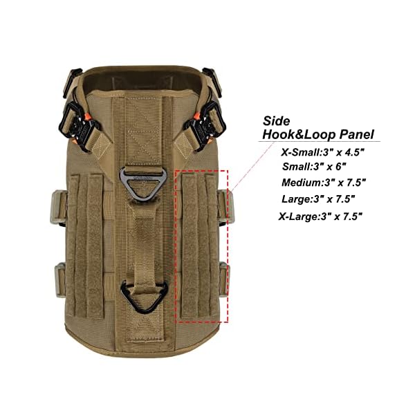 ICEFANG Tactical K9 Operation Harness,6X Buckle,Working Dog MOLLE Vest with Handle,3/4 Body Coverage,Hook and Loop Panel for ID Patch,No Pulling Front Clip (L (Chest 28″-35″), CB) ICEFANG Tactical K9 Operation Harness,6X Buckle,Working Dog MOLLE Vest with Handle,3/4 Body Coverage,Hook and Loop Panel for ID Patch,No Pulling Front Clip (L (Chest 28″-35″), CB)