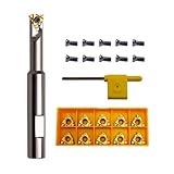 RHFGYY 5/8 inch HSMT16-16K16 Right Hand Internal Threading Boring Bar with 10pcs 16IR AG60 Carbide Inserts + 10pcs Replacement Screws, Good Seismic Performance for Steel and Stainless Steel