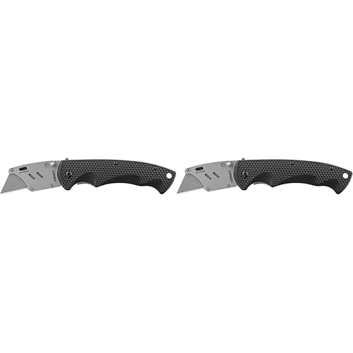 COAST DX199 DOUBLE LOCK - Cuchillo plegable de acero inoxidable, cuchillas adicionales incluidas (paquete de 2)